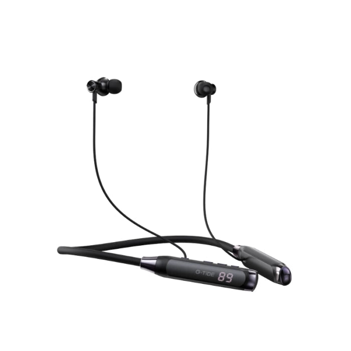 Audífonos de Cuello G-Tide EG22: Reproductor MP3 Independiente (Micro SD), Pantalla Digital LCD y Cancelación de Ruido ENC