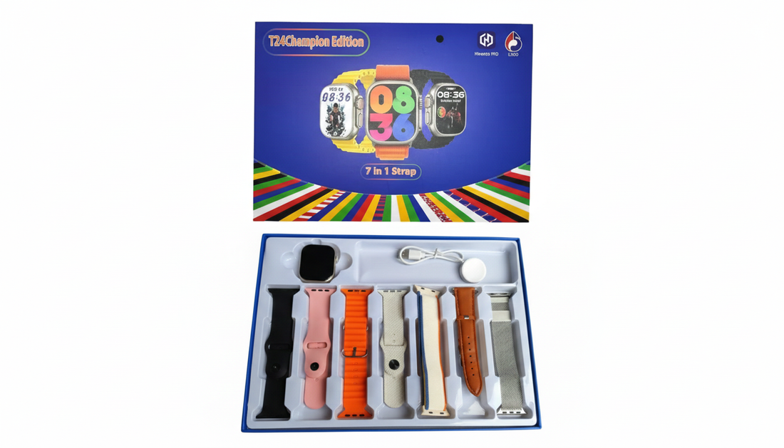 Reloj Inteligente T24 Champion | GPS, Llamadas Bluetooth, Pantalla 2.09 HD y 7 Correas