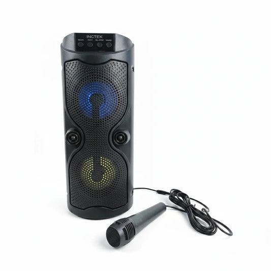 Parlante Ino Pulse 100 | Bluetooth con Micrófono, Luces LED y Portátil