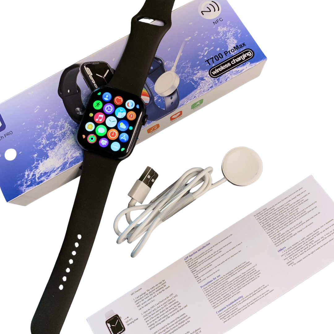 Reloj Inteligente T700 Pro Max | Pantalla HD 1.75, Llamadas Bluetooth, Deportes y Salud