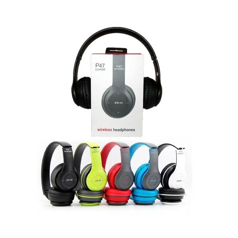 Diademas P47 Bluetooth 5.4 | Plegables, Micro SD, Radio FM y Sonido Envolvente | INOTEK