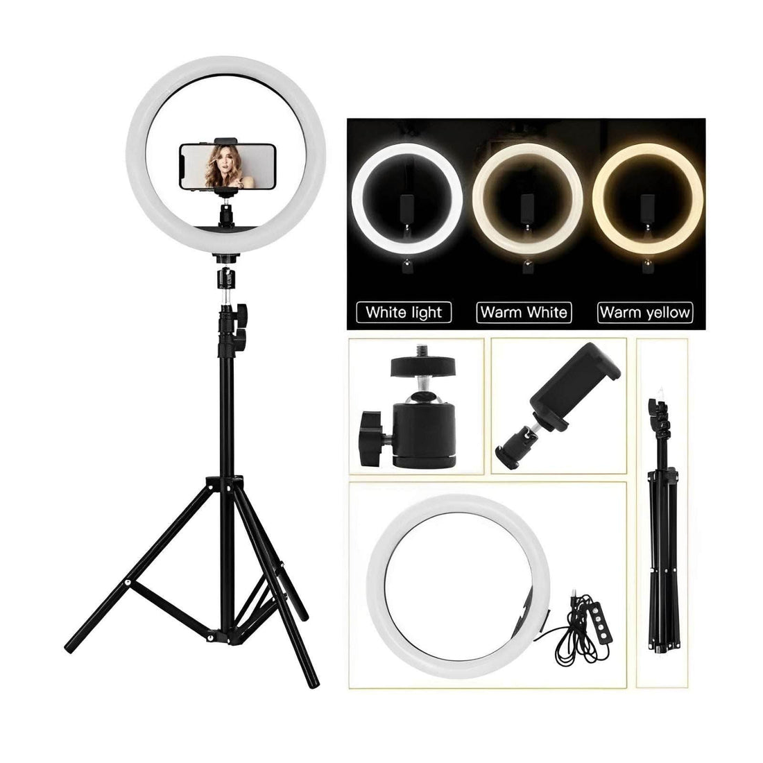 Aro de Luz LED 26CM | Iluminación Profesional para Fotos y Streaming | INOTEK