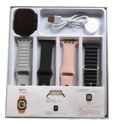 Smartwatch T20 Ultra S | Carga Inalámbrica, Llamadas Bluetooth y 4 Correas